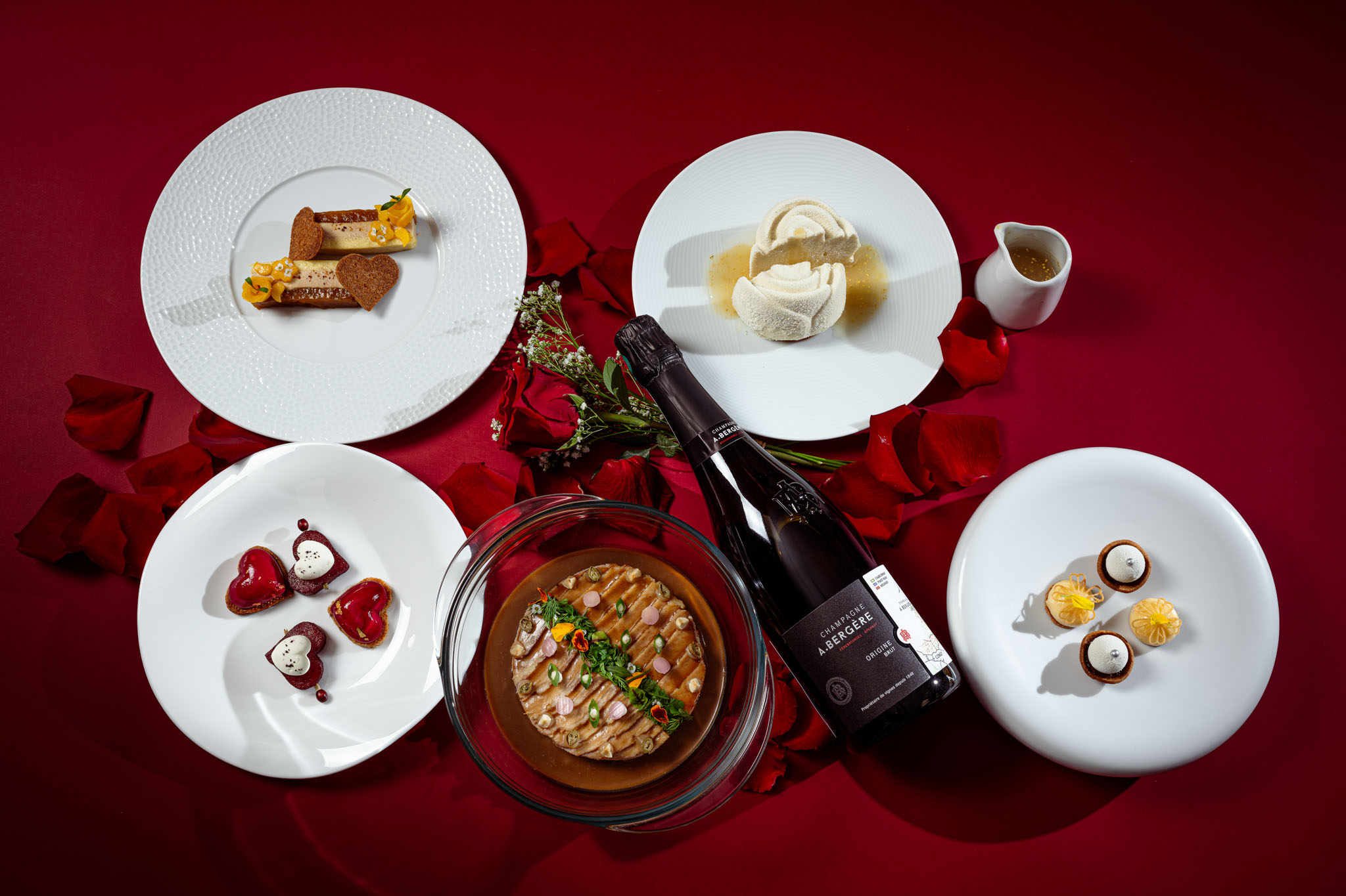 Plats du coffret gastronomique de la Saint-Valentin